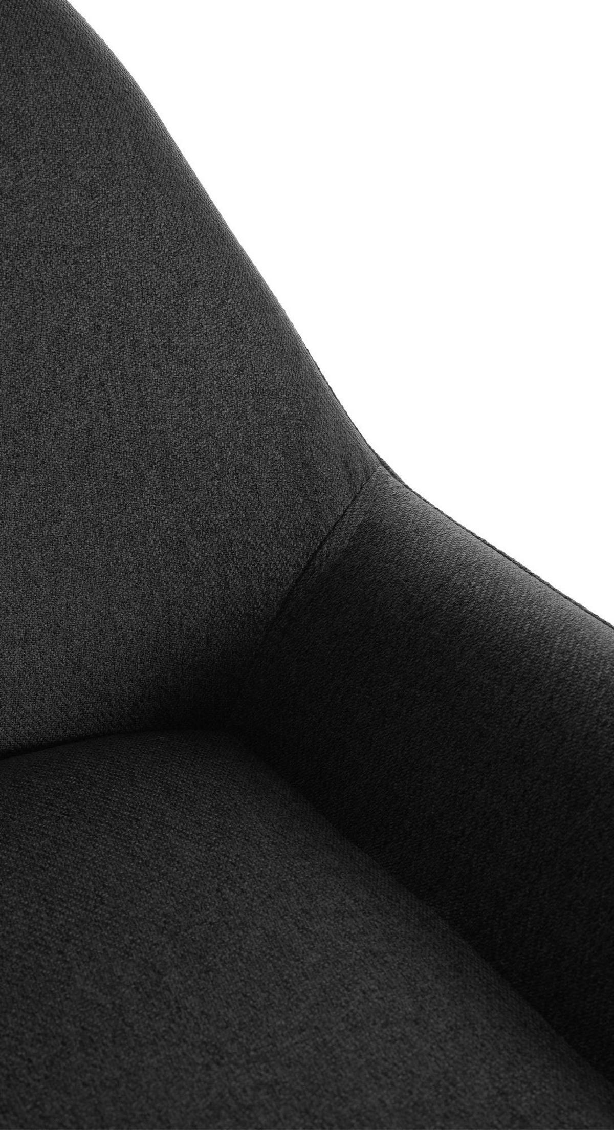 BARHOCKER Stoff dunkelgrau - Dunkelgrau/Schwarz, Textil/Metall (51/89/52cm) - CLP