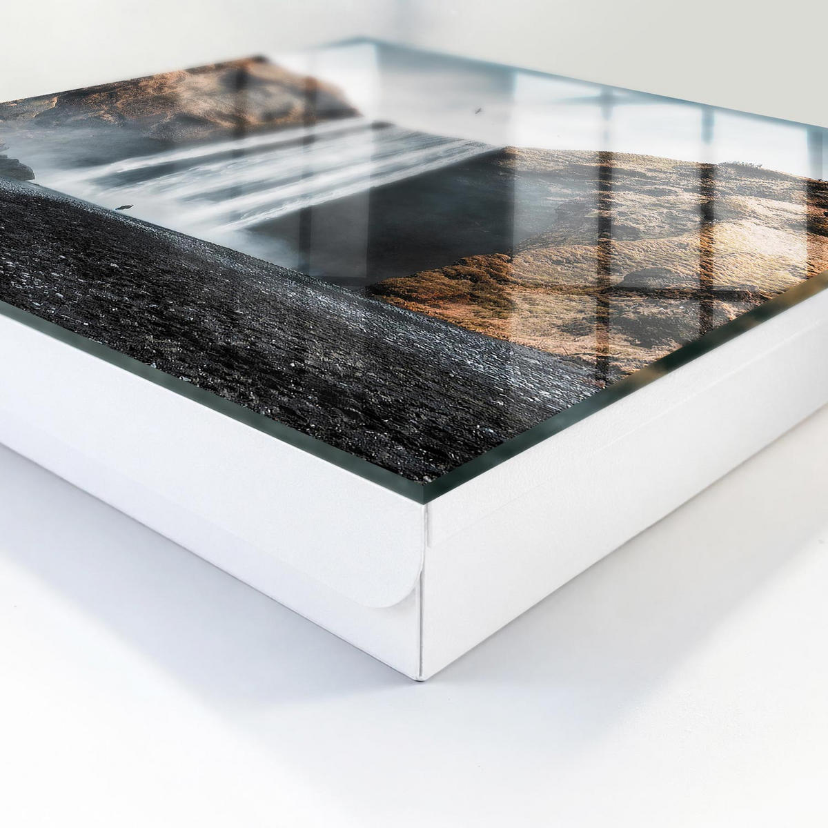 SCHLÜSSELBOX Weiß 30x30 cm – Türöffnung nach rechts - Die Kraft der Natur - Braun, Metall (30/30/5cm) - TULUP