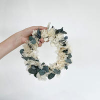 TROCKENBLUMEN kranz Eukalyptus Hortensien Mix - Grün, Naturmaterialien (5cm) - Lykke & You