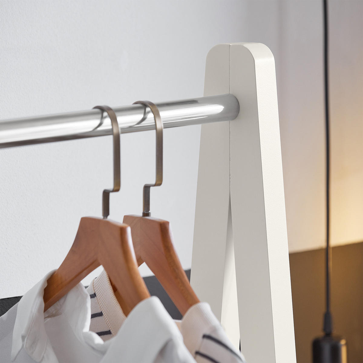 TELESKOP GARDEROBEN SYSTEM - Weiß, Holzwerkstoff (66/180/39cm) - SoBuy