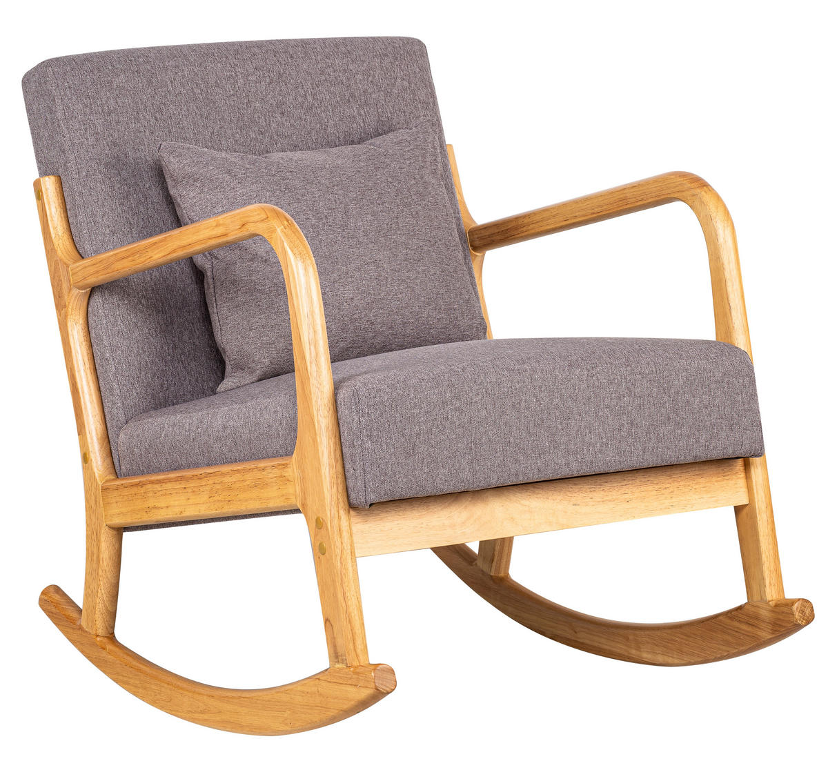 SCHAUKELSTUHL Holz Grau - Grau, Holz (64/80/88cm) - Nordlys