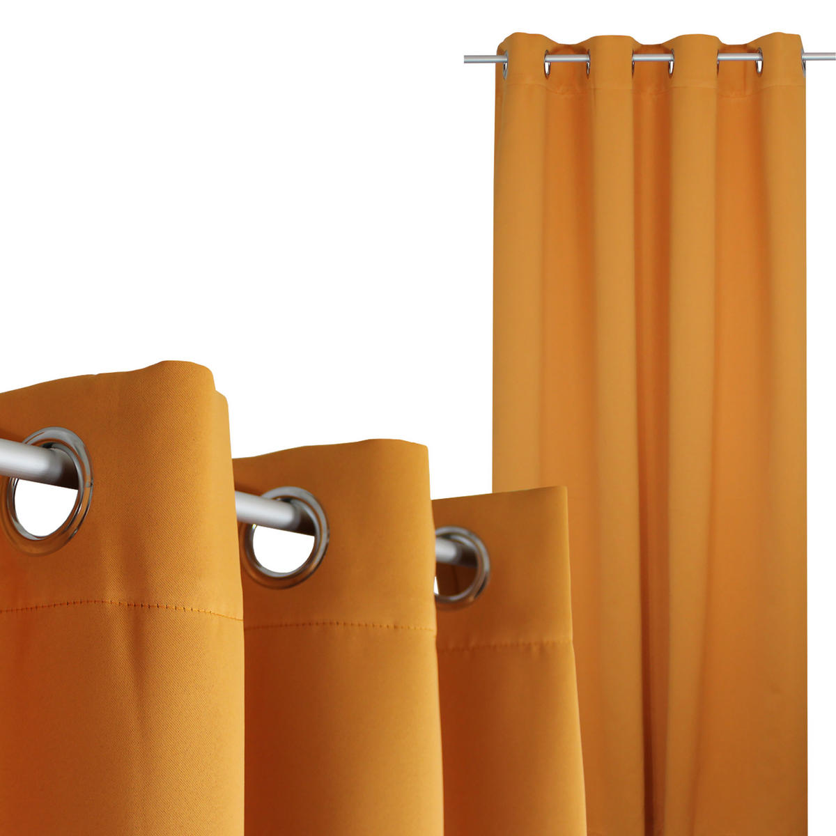 VERDUNKELUNGSVORHANG Ösen 300/245 cm Orange - Orange, Textil (300/245cm) - TiborTex