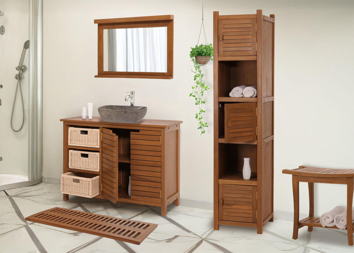 HOCHREGAL Braun - Braun, Holz (40/181/40cm) - MCW