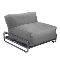 LOUNGESESSEL, Grau - Grau, Textil (97/77/97cm) - Oviala