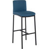 BARHOCKER Stoff Blau - Blau/Schwarz, Textil/Metall (43/110/49cm) - CLP