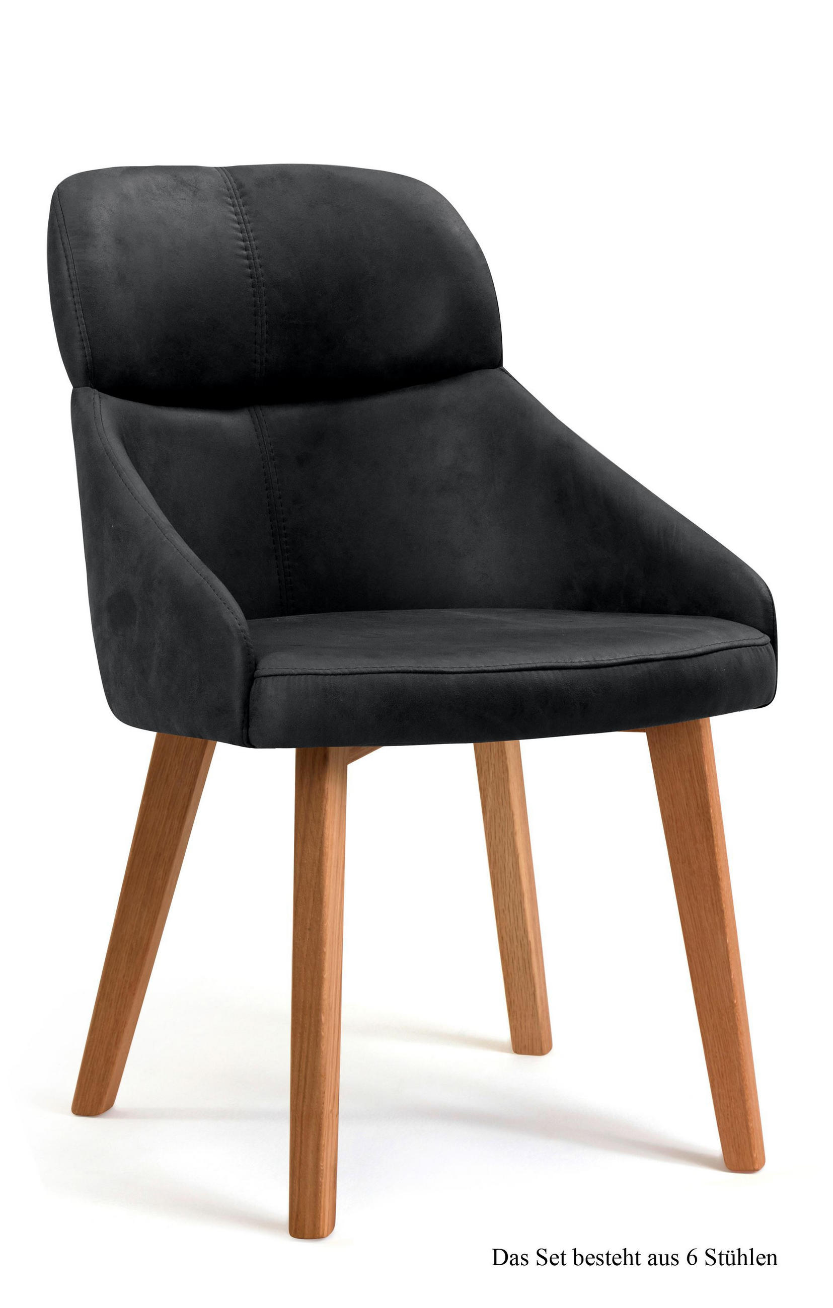 ESSZIMMERSTUHL (6er-Set) Dasya 52x82x63 Eiche geölt/Anthrazit - Eichefarben/Anthrazit, Kunststoff (63/82/52cm) - 58aufmkessel