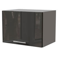 KLAPPHÄNGESCHRANK Essen W4B/50 Graphit Hochglanz / Grau Matt 50 / 32,5 / 36cm - Graphitfarben/Grau, Holz/Holzwerkstoff (50/36/32.5cm) - Feldmann-Wohnen