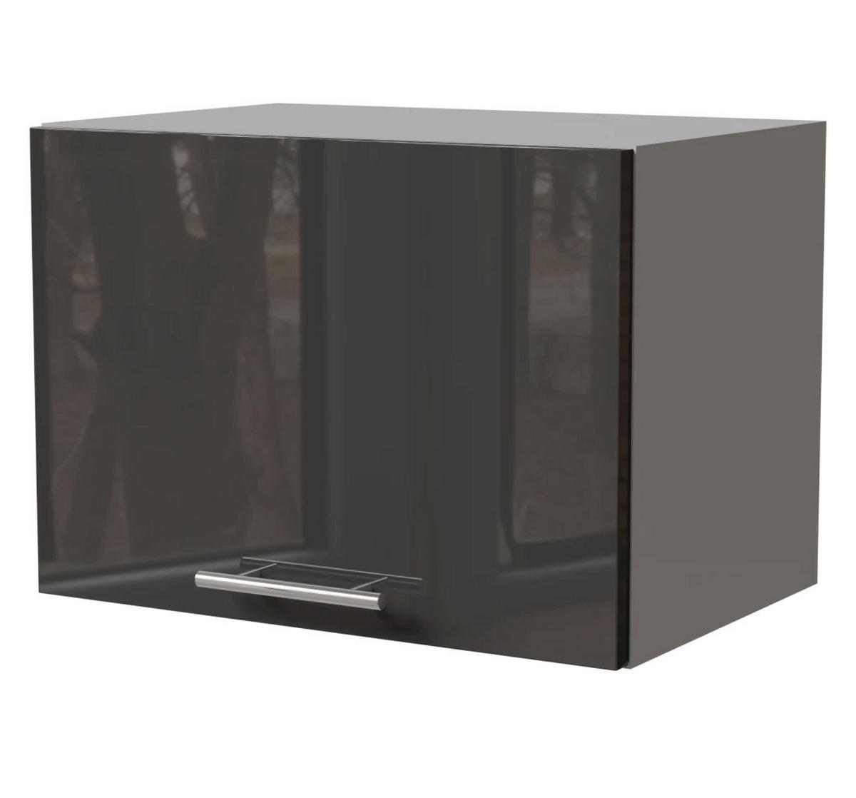 KLAPPHÄNGESCHRANK Essen W4B/50 Graphit Hochglanz / Grau Matt 50 / 32,5 / 36cm - Graphitfarben/Grau, Holz/Holzwerkstoff (50/36/32.5cm) - Feldmann-Wohnen