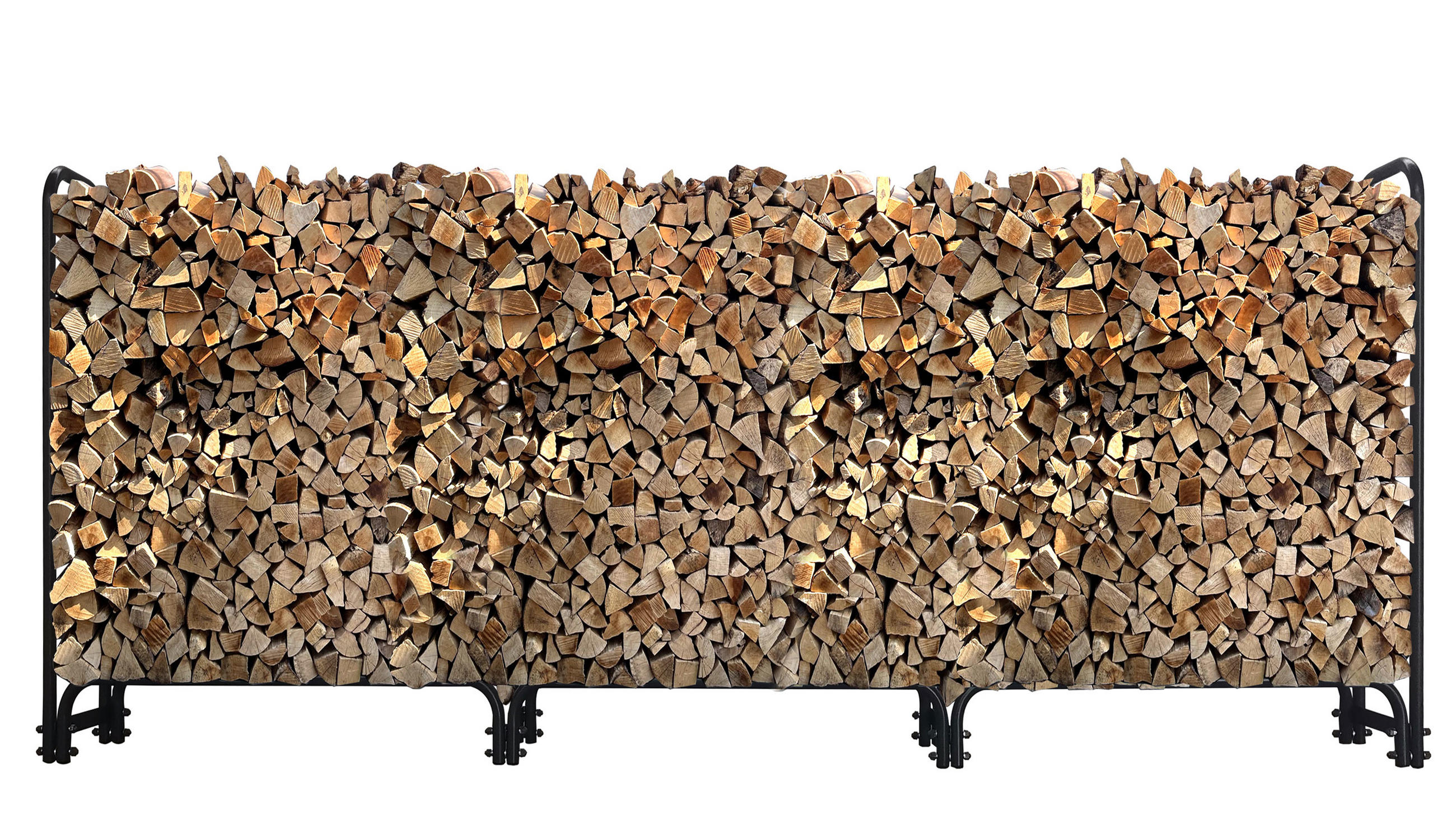 KAMINHOLZREGAL Außen 272x25x95 cm Metall Anthrazit 1 m³ / 1,5 SRM - Anthrazit, Metall (272/95/25cm) - QUICK STAR