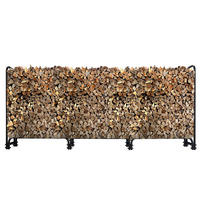 KAMINHOLZREGAL Außen 272x25x95 cm Metall Anthrazit 1 m³ / 1,5 SRM - Anthrazit, Metall (272/95/25cm) - QUICK STAR