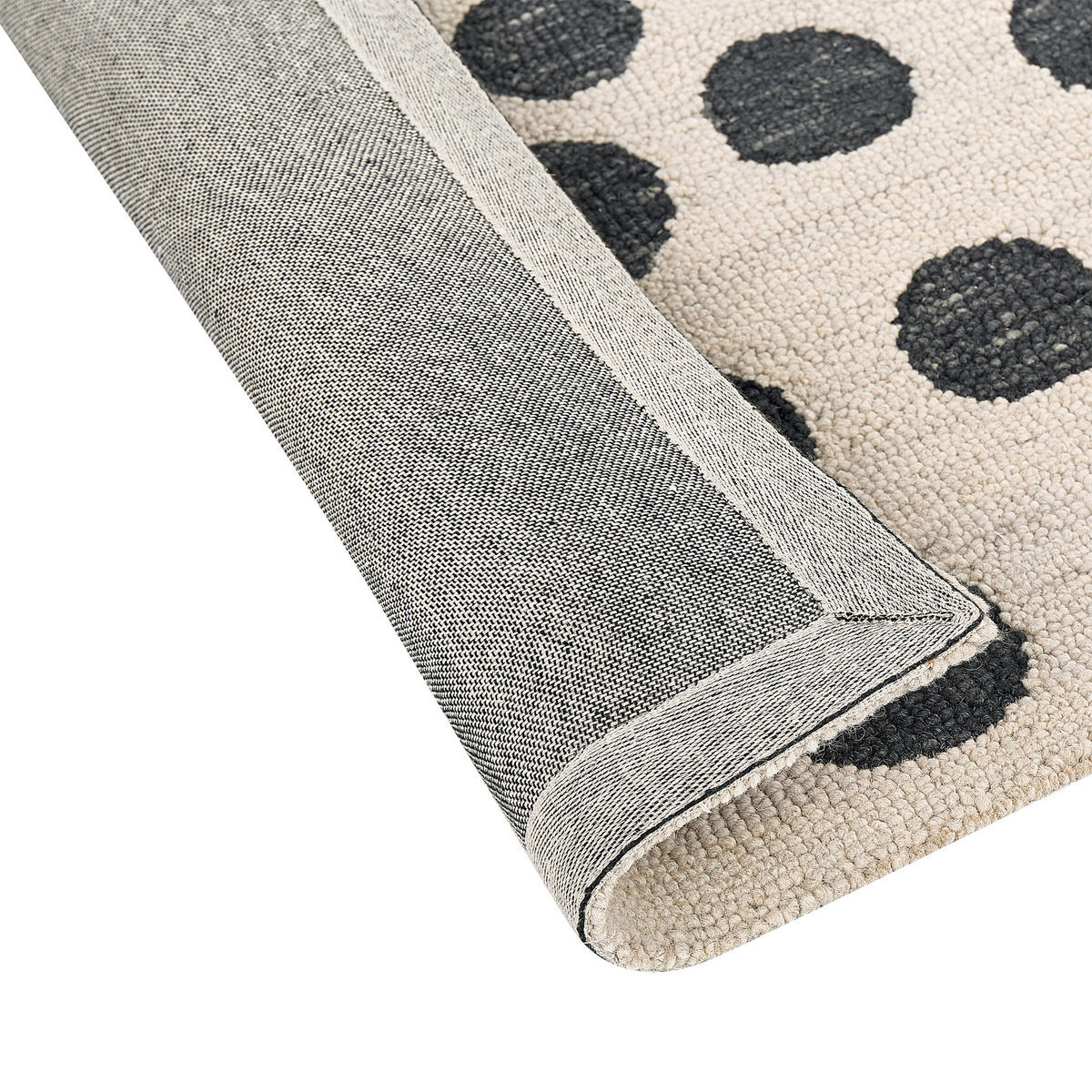 TEPPICH geflochten Havran 200/200 cm - Beige, Textil (200/200cm) - Beliani