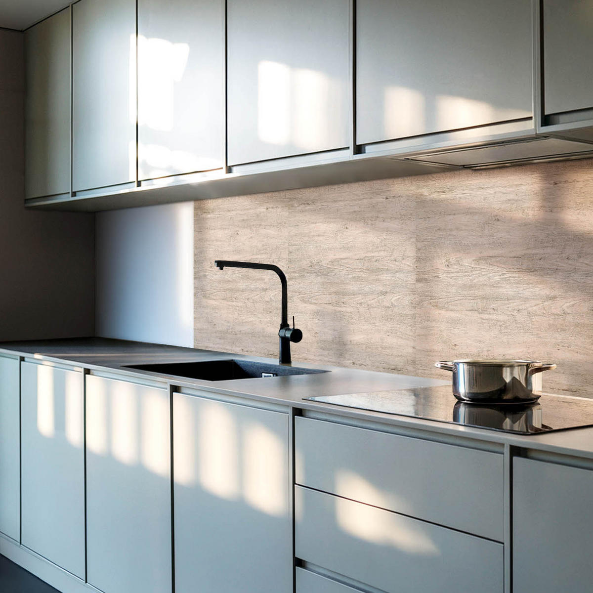 WANDPANEEL 4x 50x50 cm selbstklebend Albero - Beige, Kunststoff (50/1.6/50cm) - Wallfluent