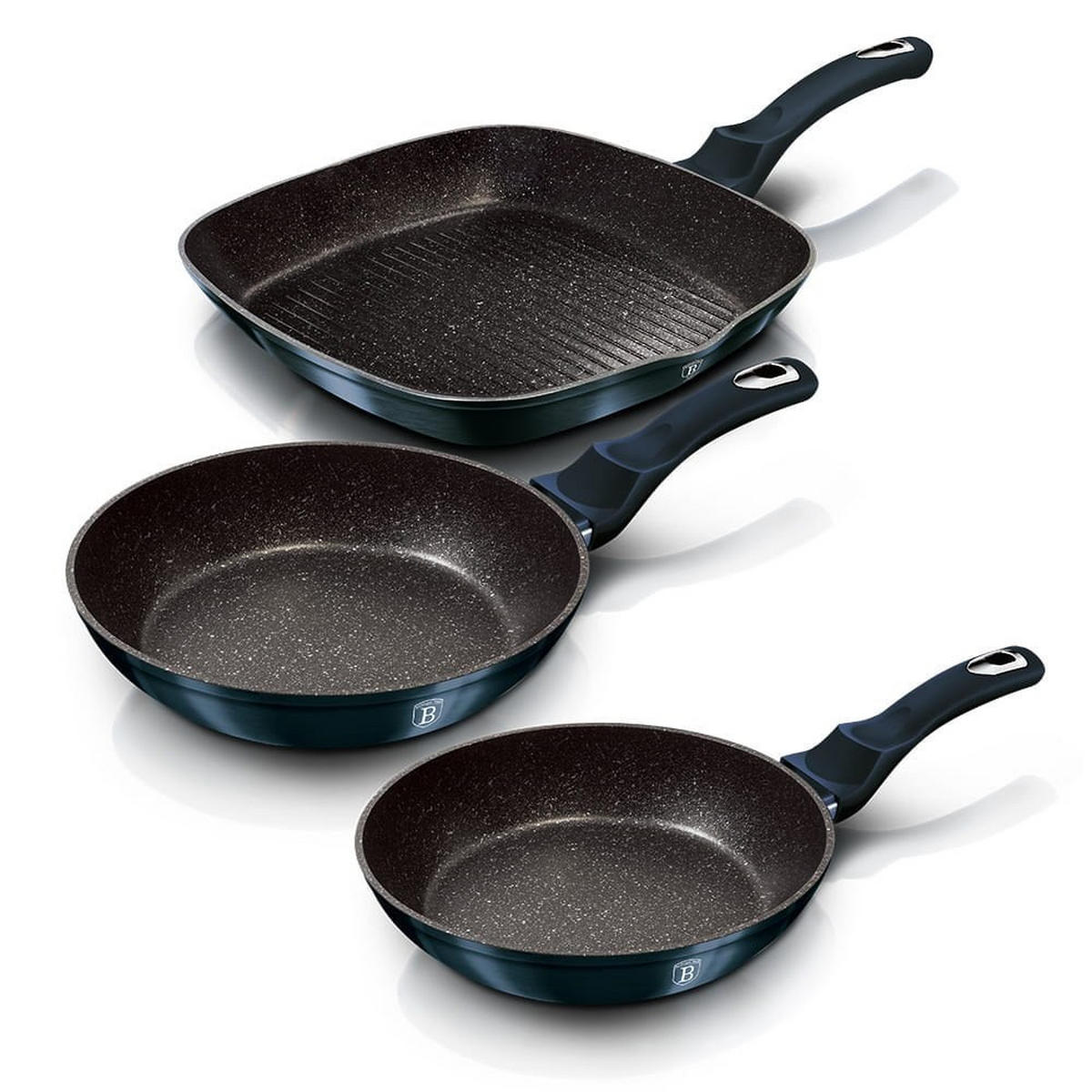 PFANNENSET Blau 50/30/20 cm BH6140 - Blau, Metall - Berlinger Haus