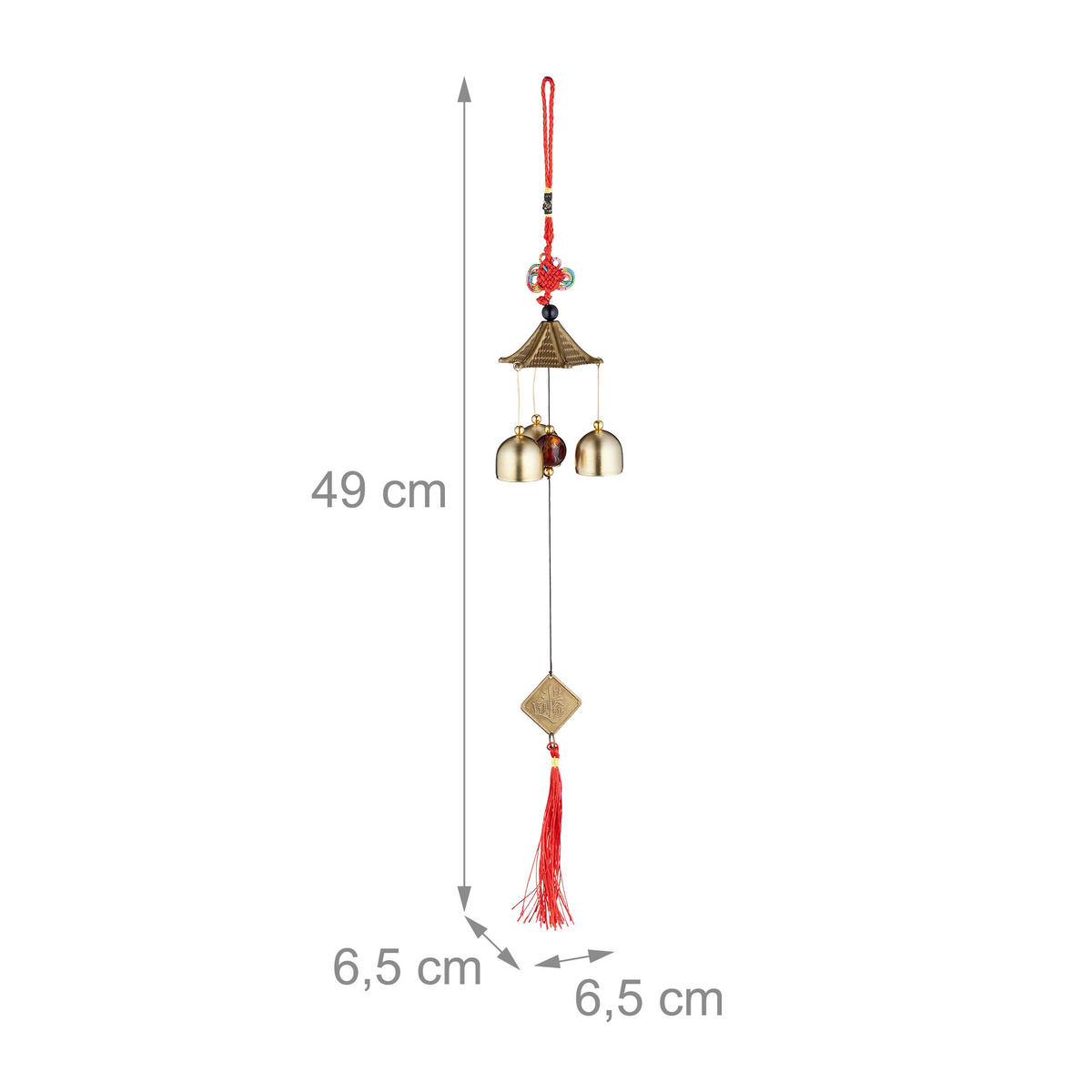 2XWINDSPIEL - Goldfarben, Kunststoff/Metall (6.5/6.5/49cm) - Relaxdays
