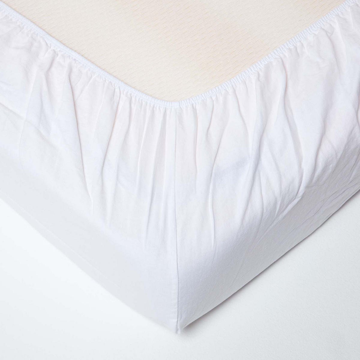 LEINEN-SPANNBETTLAKEN extra hoch, 60% Leinen & 40% Baumwolle - Weiß, Textil (90/190cm) - Homescapes