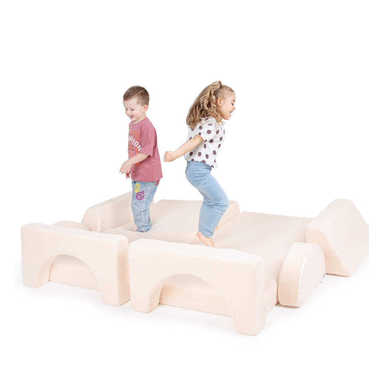 SPIELCOUCH - Sofa für Kinder - Beige, Textil (168/55/73cm) - KomfortKissen