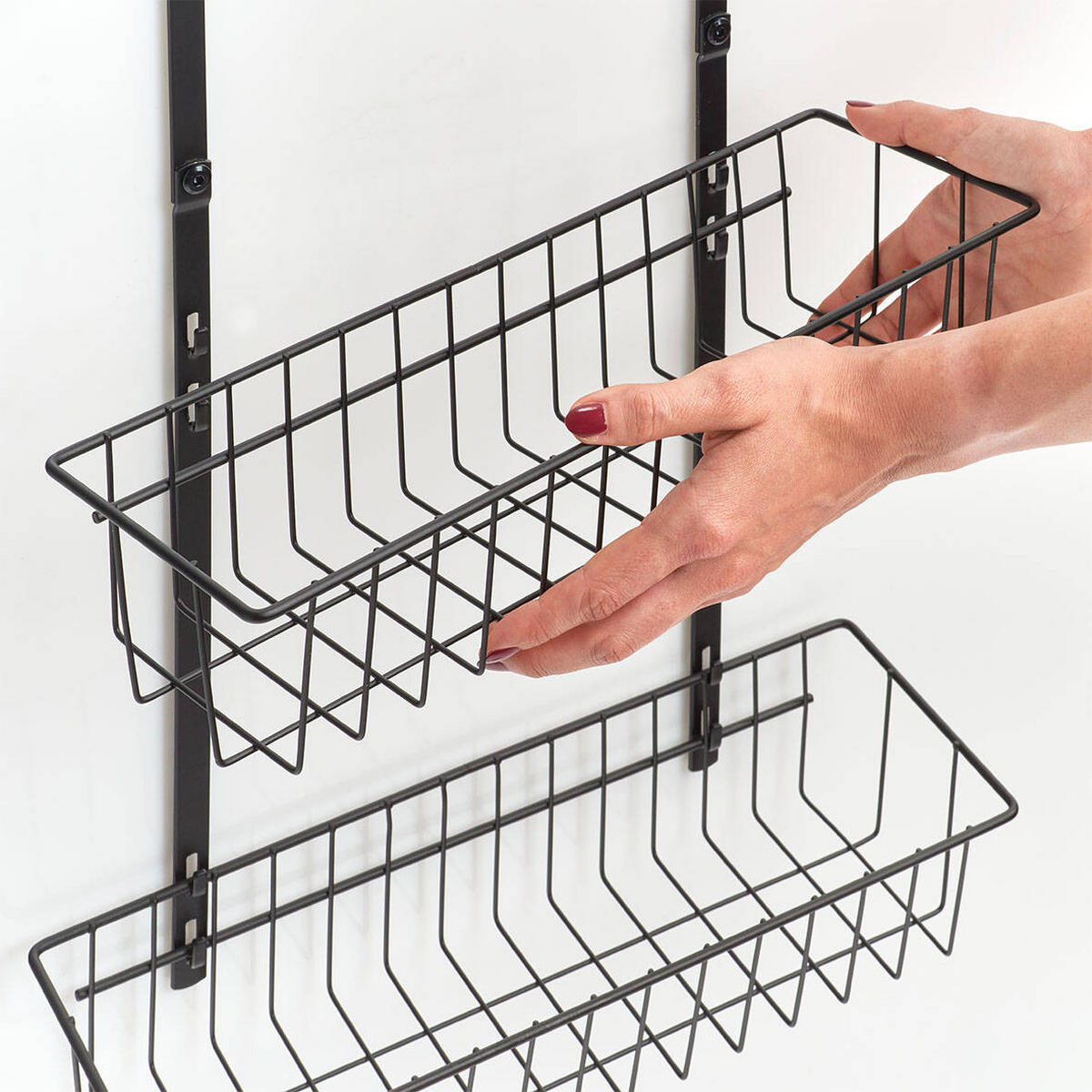 BADEZIMMERREGAL Metall - Schwarz, Metall (16/72/39cm)