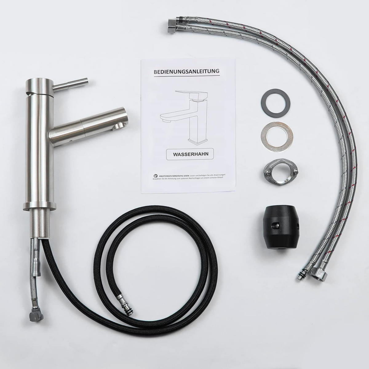 WASCHTISCHARMATUR LURLINE 16/5/21 cm - Silberfarben, Metall (5/21/16cm) - Nettlife