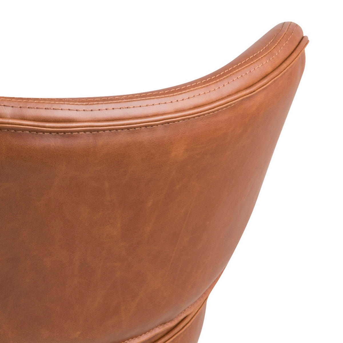 LOFTSESSEL Ferum Braun 69 × 78,5 × 90,5 cm - Schwarz, Metall (69/90.5/78.5cm) - Pillovely
