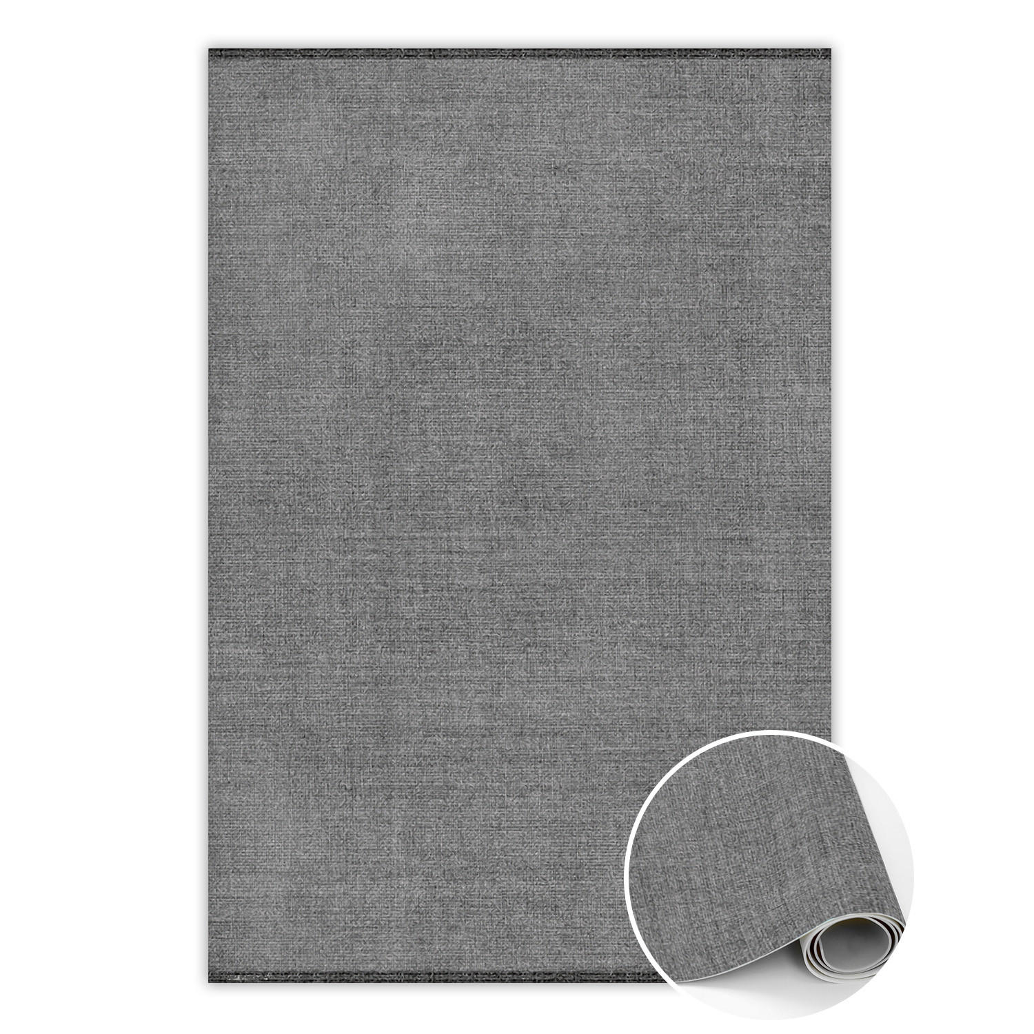 VINYL-TEPPICH 90x60 cm Grau - Grau, Kunststoff (60/1.6cm) - ArtPrintCave