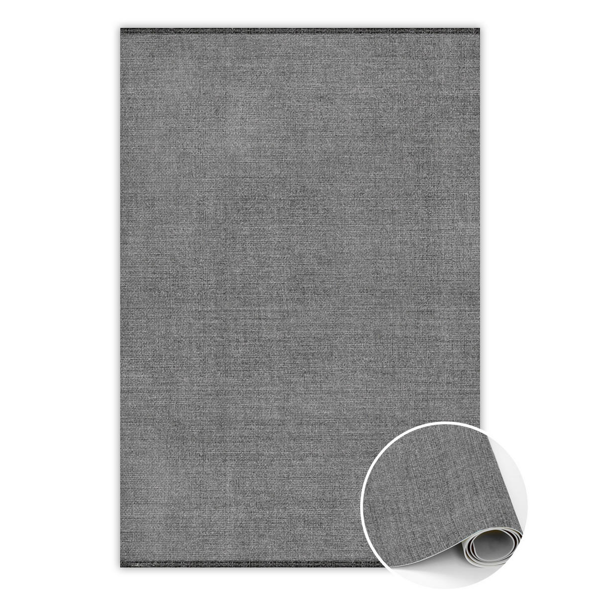 VINYL-TEPPICH 90x60 cm Grau - Grau, Kunststoff (60/1.6cm) - ArtPrintCave