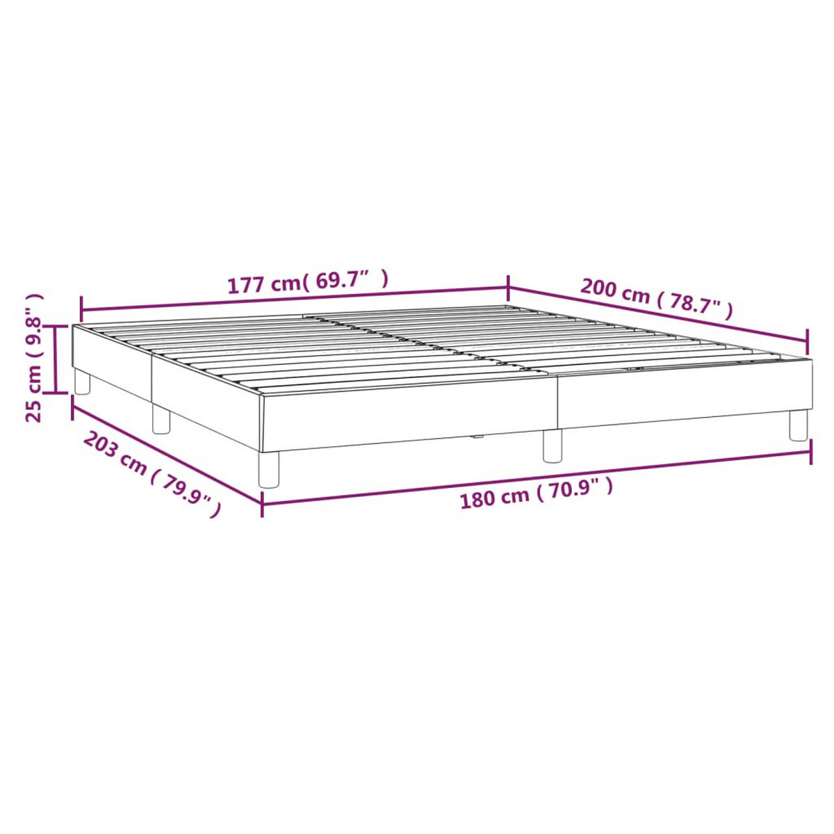 POLSTERBETT Rabanal 180/203 cm - Hellgrau, Holzwerkstoff (180/200cm) - Nettlife