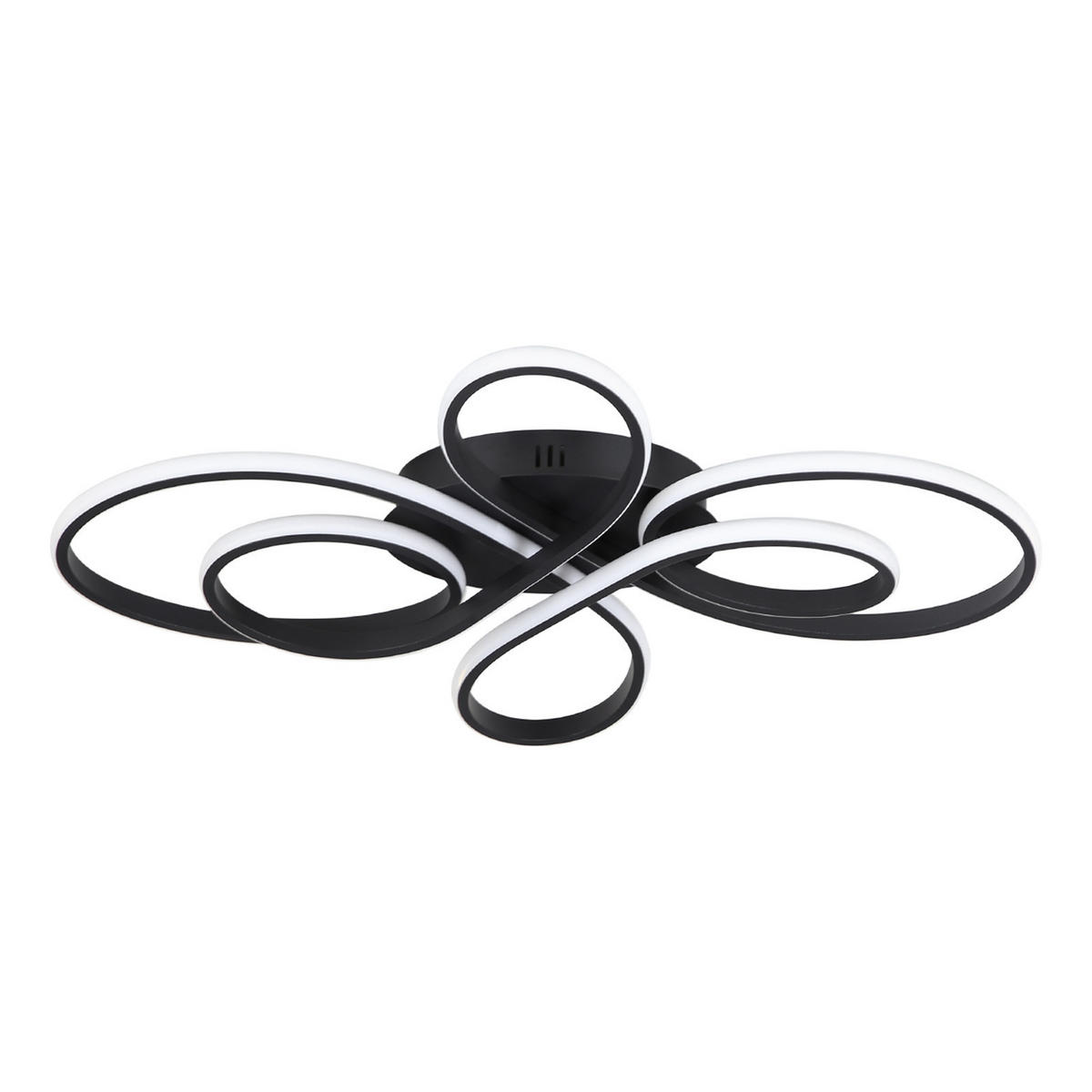 LED-DECKENLEUCHTE Alaric 100/58/9 cm - Schwarz, Metall (100/58/9cm) - Nettlife