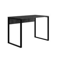 SCHREIBTISCH Inna Retro-Grau 100/60/75 cm - Schwarz/Grau, Holzwerkstoff/Metall (60/100/75cm) - Decortie