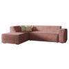 ECKSOFA Lordin Premium, Seite: Links - Rosa, Holz/Textil (267/205cm) - MIRJAN24