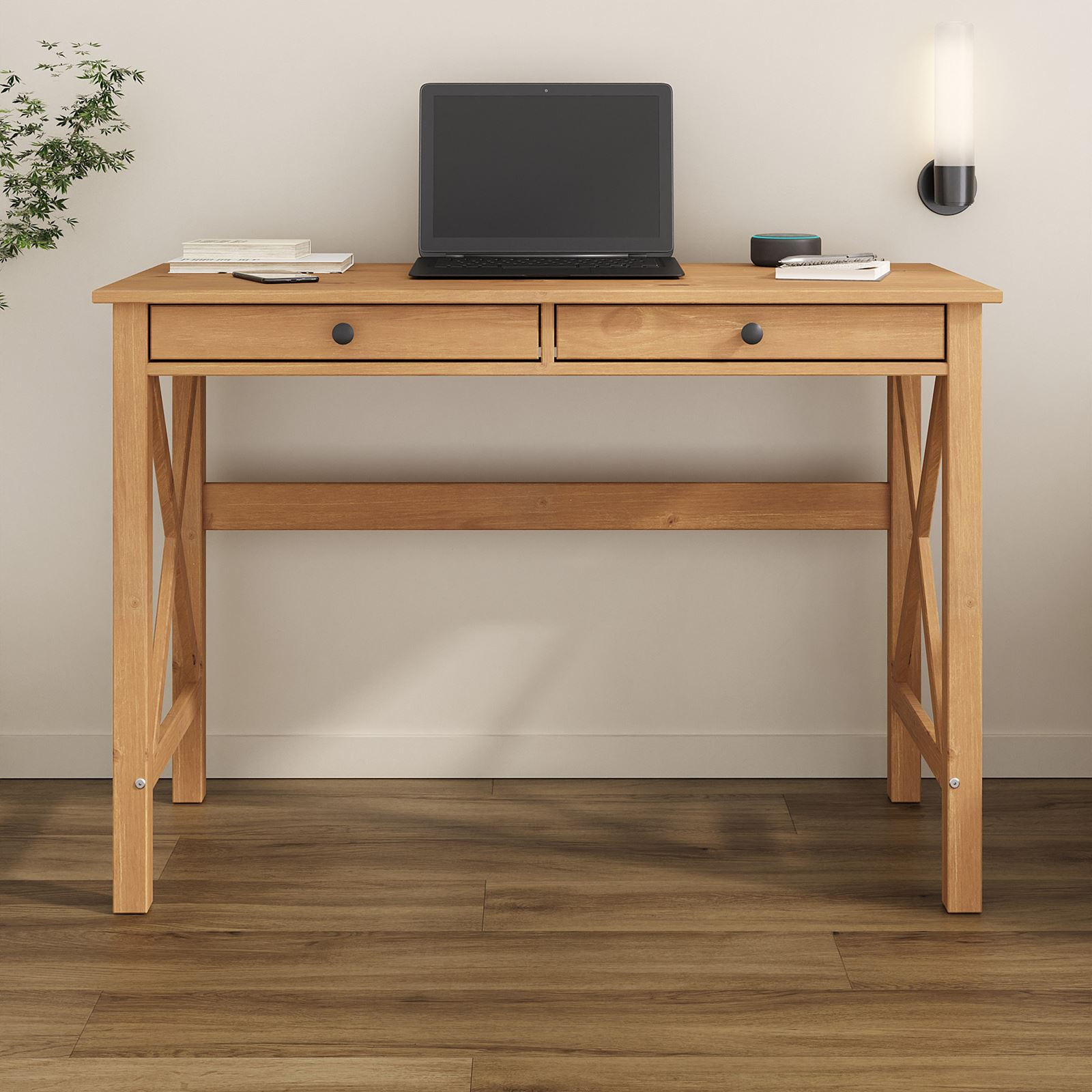 SCHREIBTISCH ADRIAN - Eichefarben, Holz (50/110/76cm) - IDIMEX