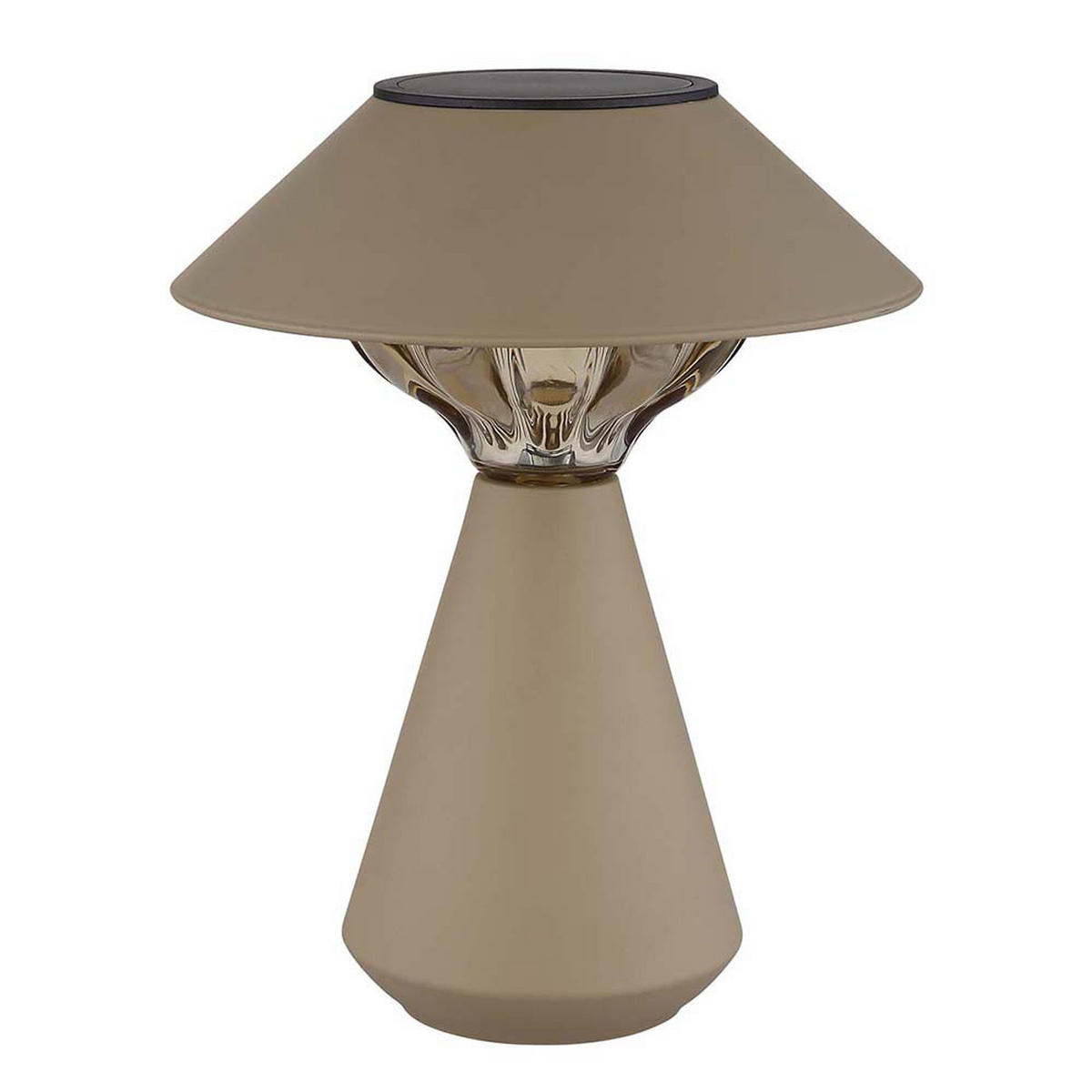 LED AUSSENLEUCHTE Solar Sandfarben 2x - Bernsteinfarben, Metall (18/18/23cm) - Globo Lighting