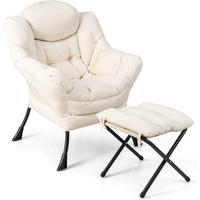 RELAXAČNÉ KRESLO 95 cm, béžové - béžová, textil (81/95/75cm) - COSTWAY