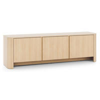 TV-LOWBOARD Eiche Vincenza BALI Drei Türen Abgerundete Formen - Gelb, Holzwerkstoff (168/52/39cm) - Sepro Meble