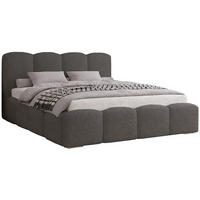 POLSTERBETT 200x200 cm Zenna Boucle mit Bettkasten, Lattenrost, Grau - Grau, Holz/Textil (200/200cm) - Emporius