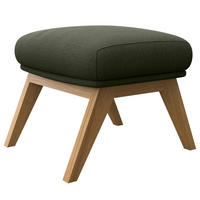 POLSTERHOCKER - Webstoff - Eichefarben/Grau, Eichenholz/Textil (54/41/41cm) - home24