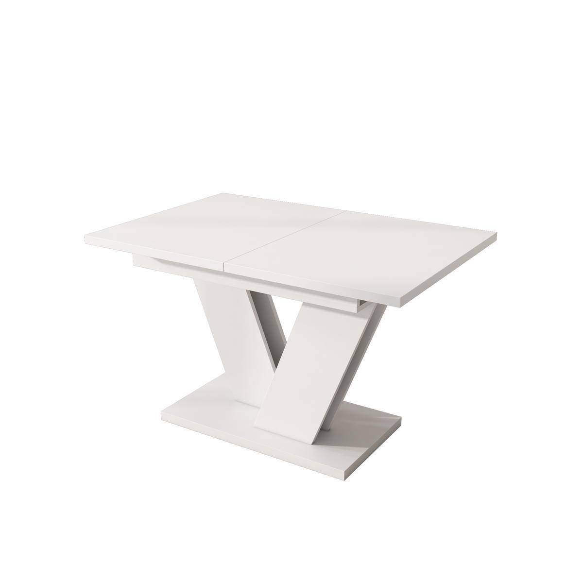 ESSTISCH 120/160/80 cm Weiß aus MDF mit Ausziehfunktion - Weiß, Holzwerkstoff (160/80/75cm) - OKMYHOME