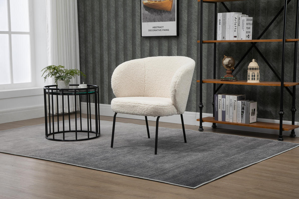 SESSEL Wolle Weiß - Weiß, Textil (71/80/71cm) - Nordlys