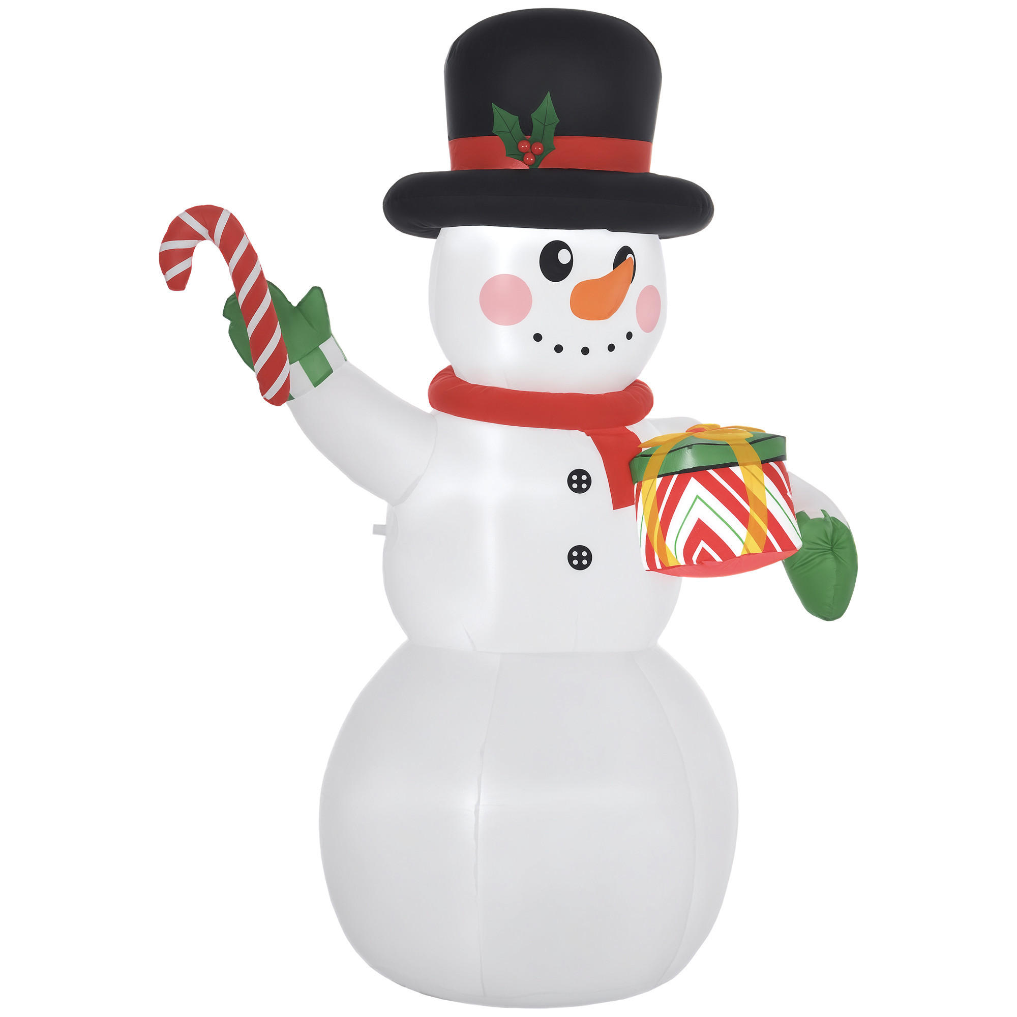 WEIHNACHTS-SCHNEEMANN Weiß 120.0/80.0/180.0cm - Weiß, Textil (80/180/120cm)