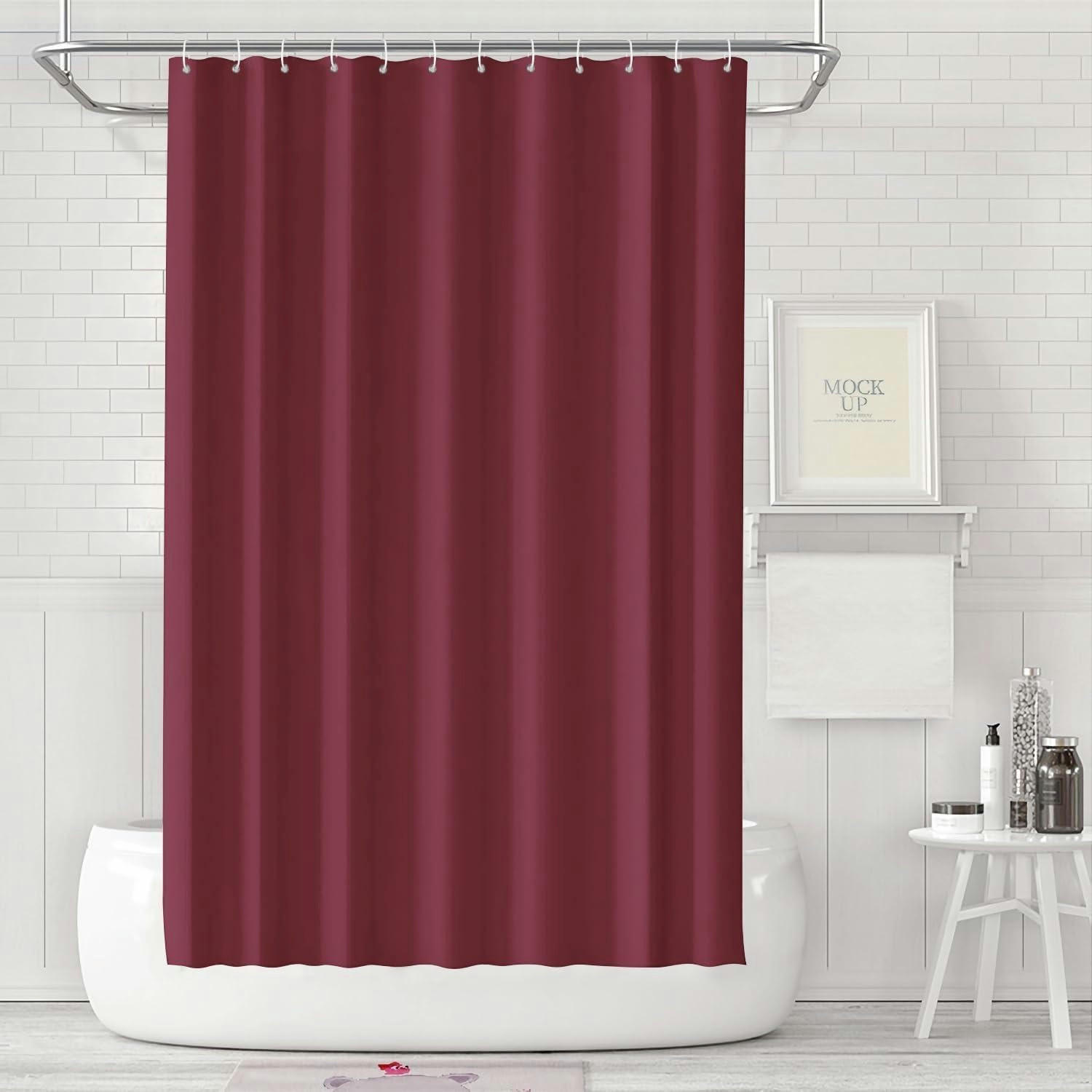 DUSCHVORHANG Dunkel Rot 180 x 180 cm - Bordeaux, Kunststoff (180/180cm)