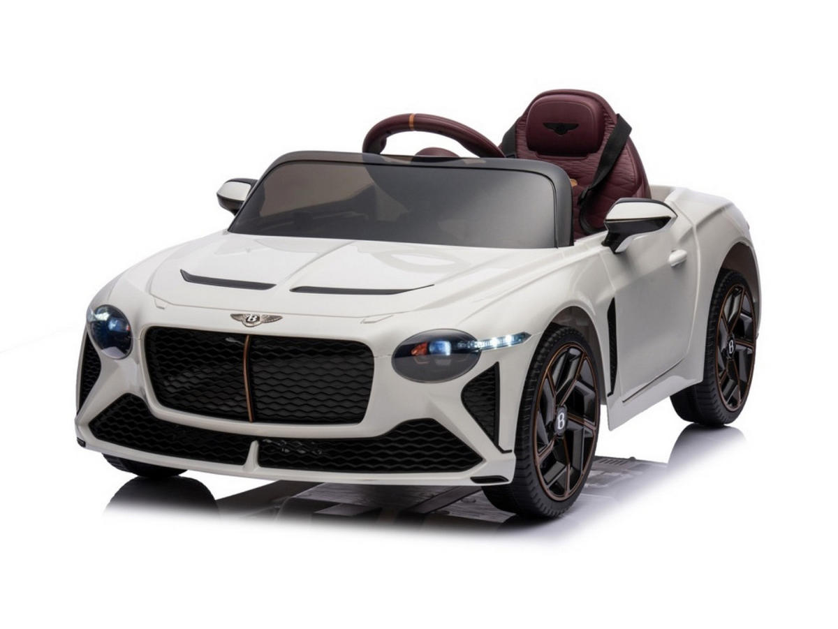 KINDER ELEKTROAUTO Bentley Bacalar weiß - Weiß, Kunststoff (108/65/45cm) - TPFLiving