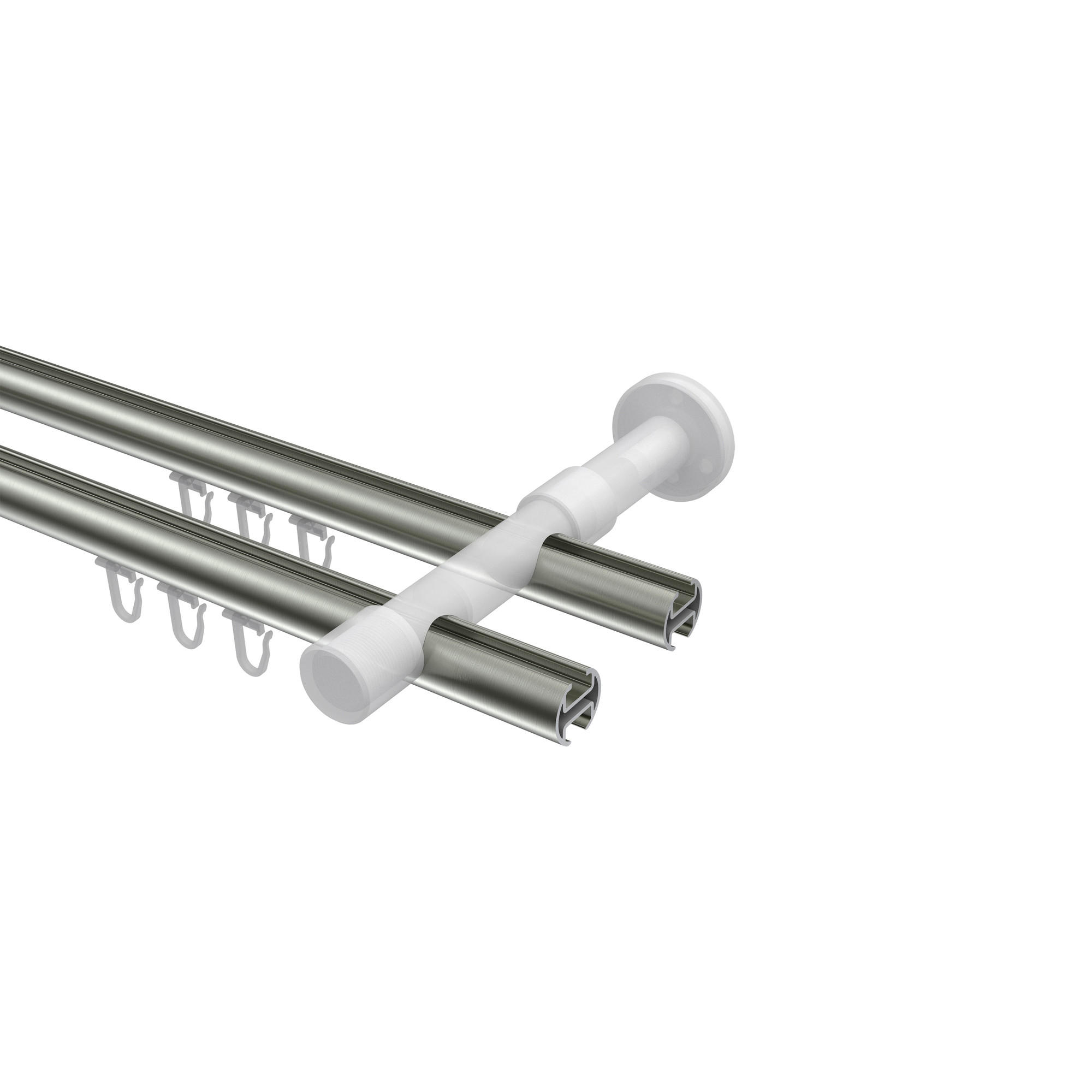 Thumbnail - Interdeco Innenlauf-Gardinenstangen-Set, Edelstahl, Silber, Metall, 100 cm, Wohntextilien, Gardinen & Vorhänge, Gardinen...