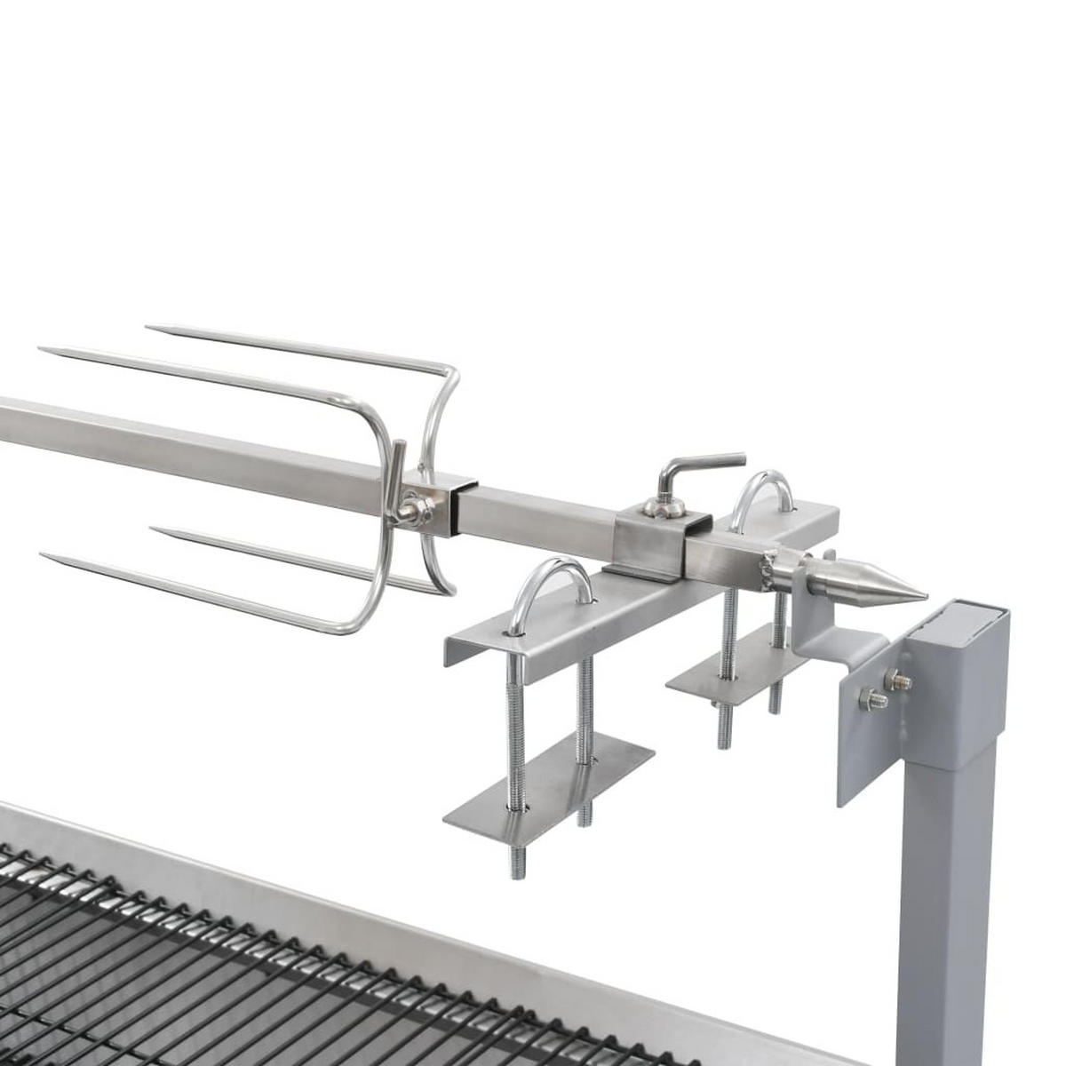 SPANFERKELGRILL Metzgergrill Mit Elektrischem Antrieb - Silberfarben, Metall (55.1/100.5/128.8cm) - vidaXL