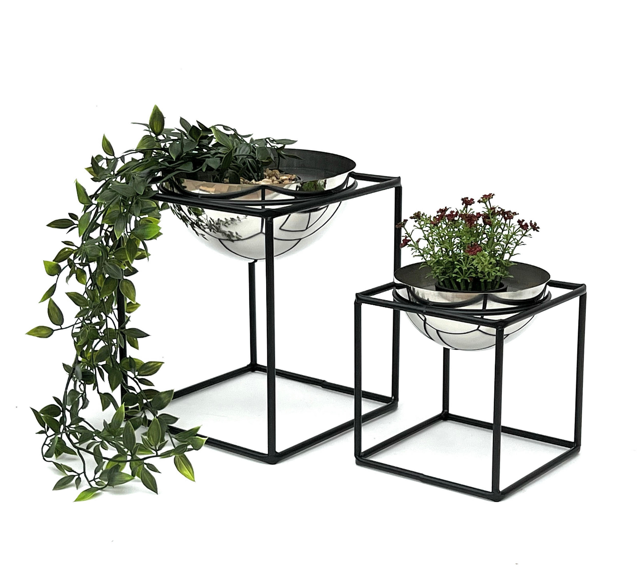 DanDiBo Blumenhocker Schwarz 20x28x20 cm