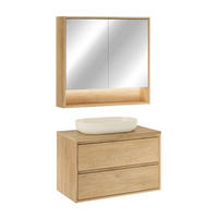 KOPALNIŠKO POHIŠTVO 80cm Edmé 2-delni komplet Lesena - rjava, leseni material (80/52.2/46cm) - Petits-meubles