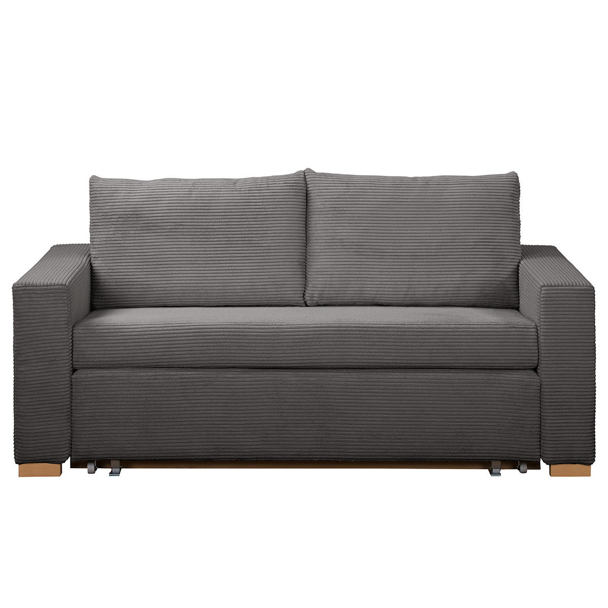 SCHLAFSOFA - Buchefarben/Grau, Holz/Buchenholz (193/90/90cm) - home24