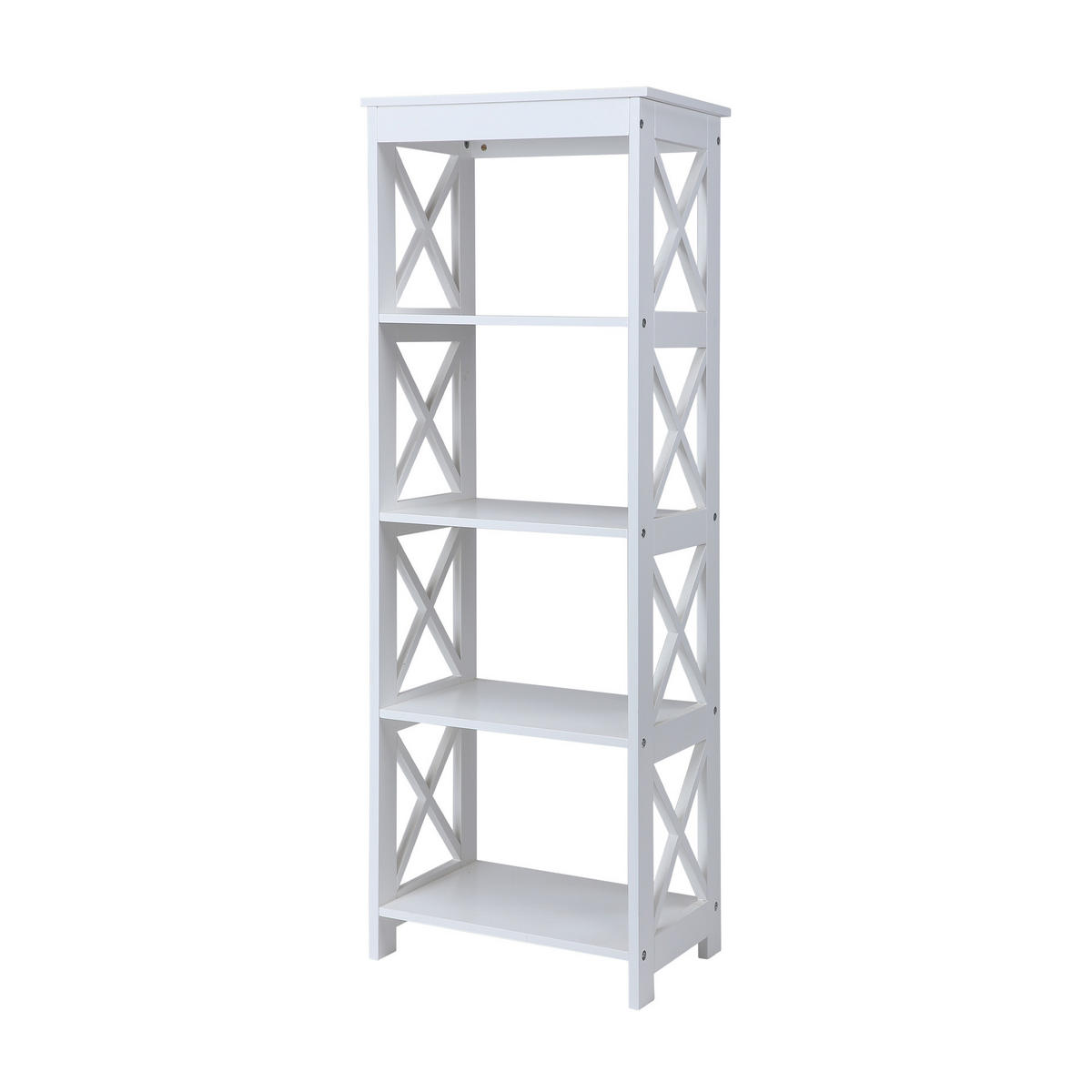 BÜCHERREGAL Weiß 30/45/122 cm - Weiß, Holzwerkstoff (30/122/45cm) - Mobili Rebecca