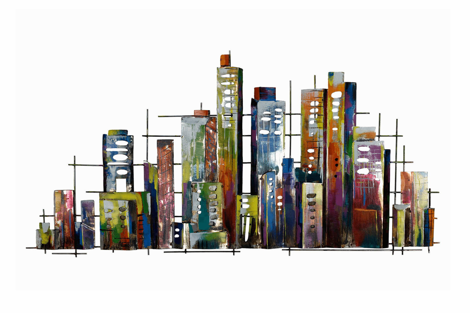 Kunstloft Wanddeko Mehrfarbig 3x60x3 cm