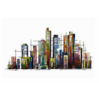 WANDDEKO Bunt 120/60 cm - Multicolor, Metall (3/60/3cm) - KUNSTLOFT