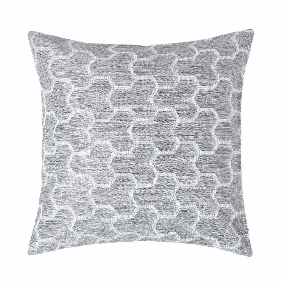 KISSENHÜLLE Jacquard geometrisch 60/60 cm - Grau, Textil (60/60cm) - Homescapes