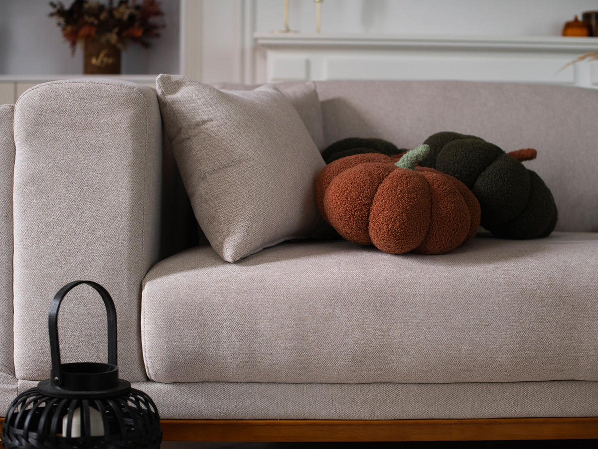 4-SITZER-SOFA Stoff Taupe Veng - Taupe/Beige, Textil (308/79/90cm) - Beliani